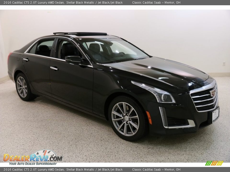 2016 Cadillac CTS 2.0T Luxury AWD Sedan Stellar Black Metallic / Jet Black/Jet Black Photo #1