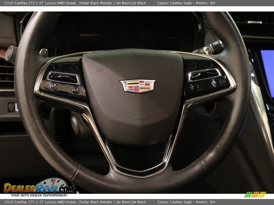 2016 Cadillac CTS 2.0T Luxury AWD Sedan Stellar Black Metallic / Jet Black/Jet Black Photo #7
