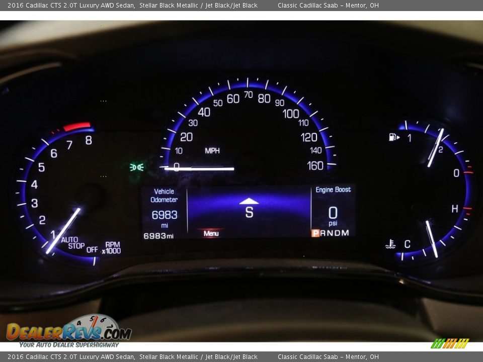 2016 Cadillac CTS 2.0T Luxury AWD Sedan Stellar Black Metallic / Jet Black/Jet Black Photo #8