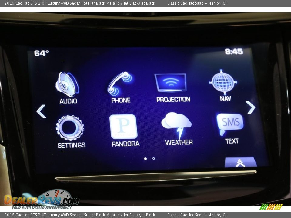 2016 Cadillac CTS 2.0T Luxury AWD Sedan Stellar Black Metallic / Jet Black/Jet Black Photo #10