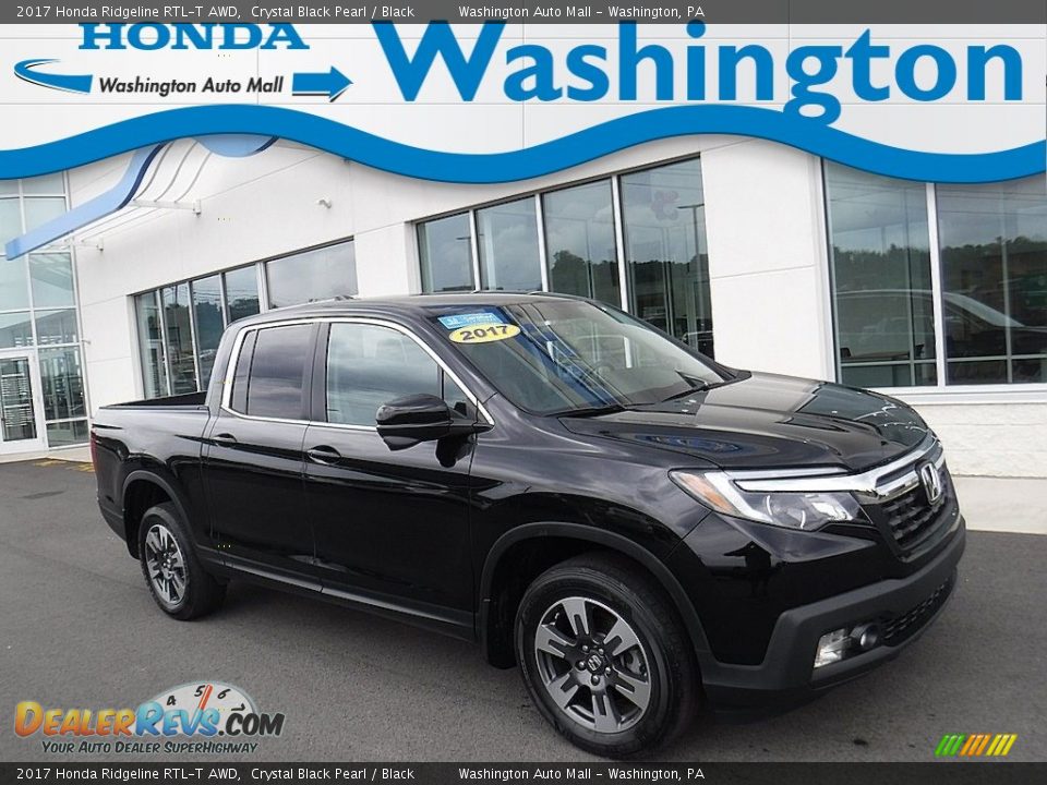 2017 Honda Ridgeline RTL-T AWD Crystal Black Pearl / Black Photo #1