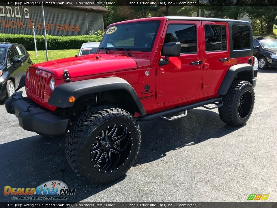 2015 Jeep Wrangler Unlimited Sport 4x4 Firecracker Red / Black Photo #2