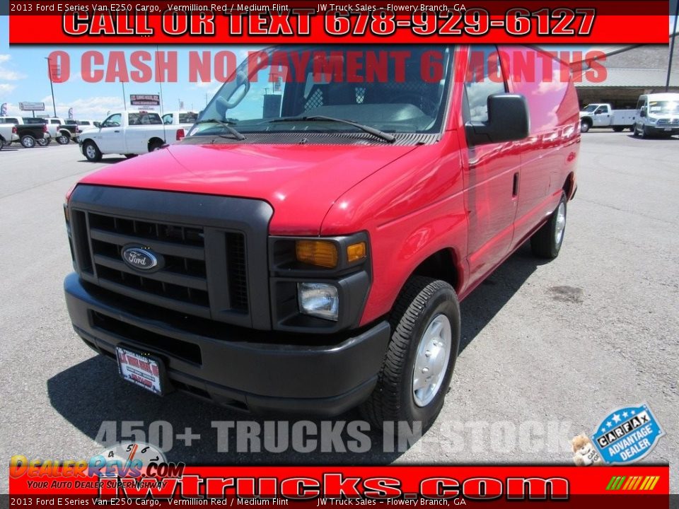 2013 Ford E Series Van E250 Cargo Vermillion Red / Medium Flint Photo #1