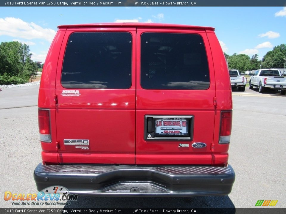 2013 Ford E Series Van E250 Cargo Vermillion Red / Medium Flint Photo #4