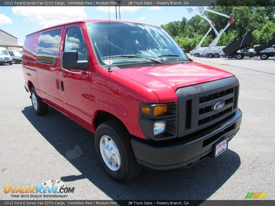 2013 Ford E Series Van E250 Cargo Vermillion Red / Medium Flint Photo #7
