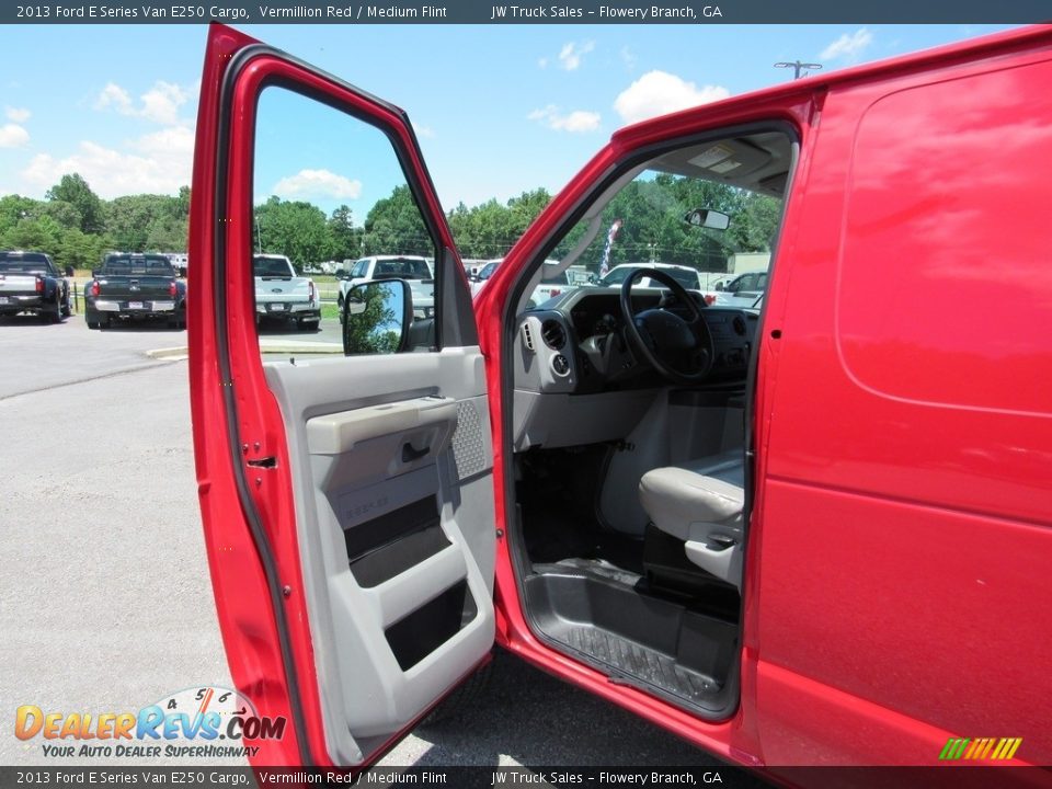 2013 Ford E Series Van E250 Cargo Vermillion Red / Medium Flint Photo #24