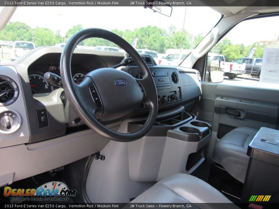 2013 Ford E Series Van E250 Cargo Vermillion Red / Medium Flint Photo #26