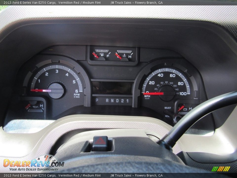 2013 Ford E Series Van E250 Cargo Vermillion Red / Medium Flint Photo #31