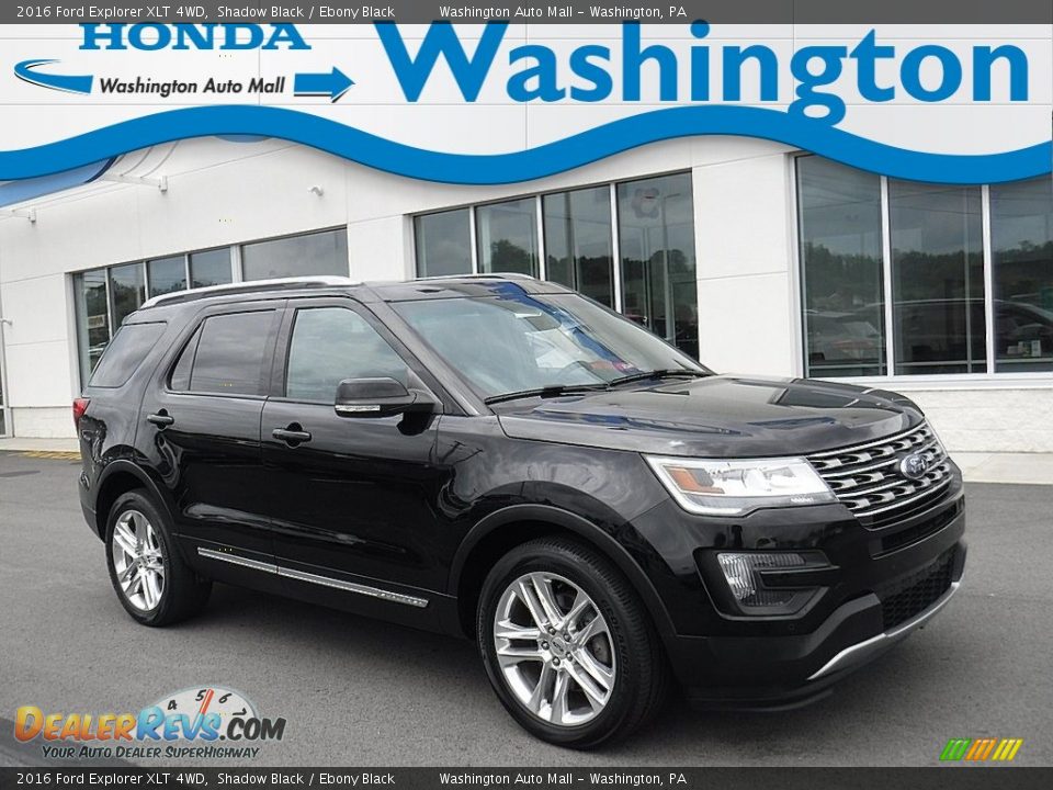 2016 Ford Explorer XLT 4WD Shadow Black / Ebony Black Photo #1