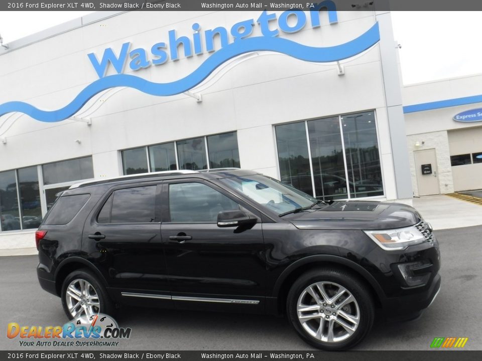 2016 Ford Explorer XLT 4WD Shadow Black / Ebony Black Photo #2