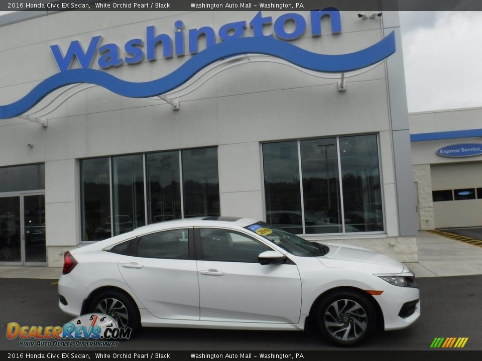 2016 Honda Civic EX Sedan White Orchid Pearl / Black Photo #2