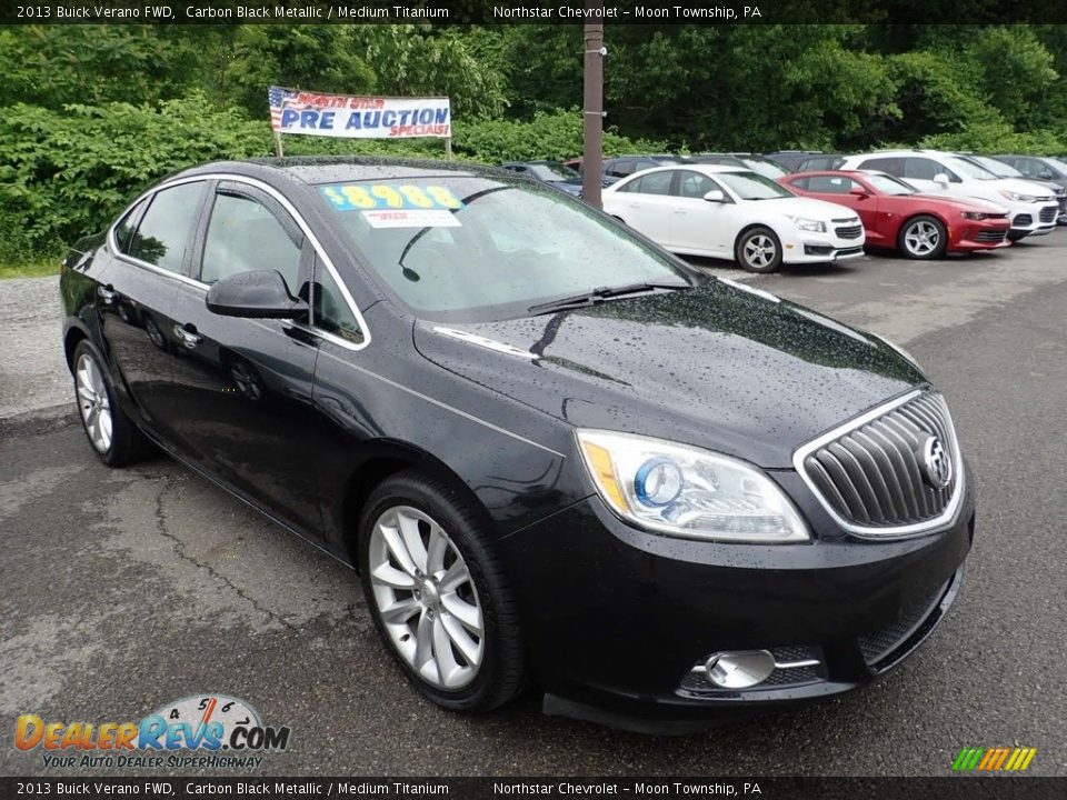 2013 Buick Verano FWD Carbon Black Metallic / Medium Titanium Photo #5