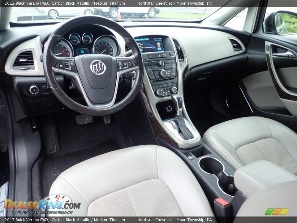 2013 Buick Verano FWD Carbon Black Metallic / Medium Titanium Photo #10
