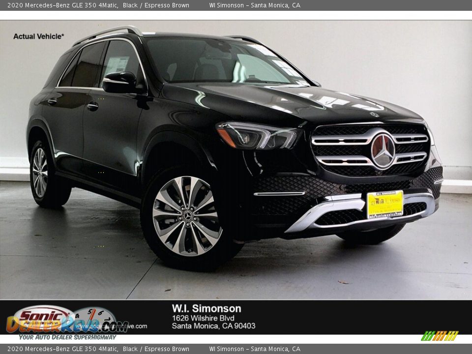2020 Mercedes-Benz GLE 350 4Matic Black / Espresso Brown Photo #1