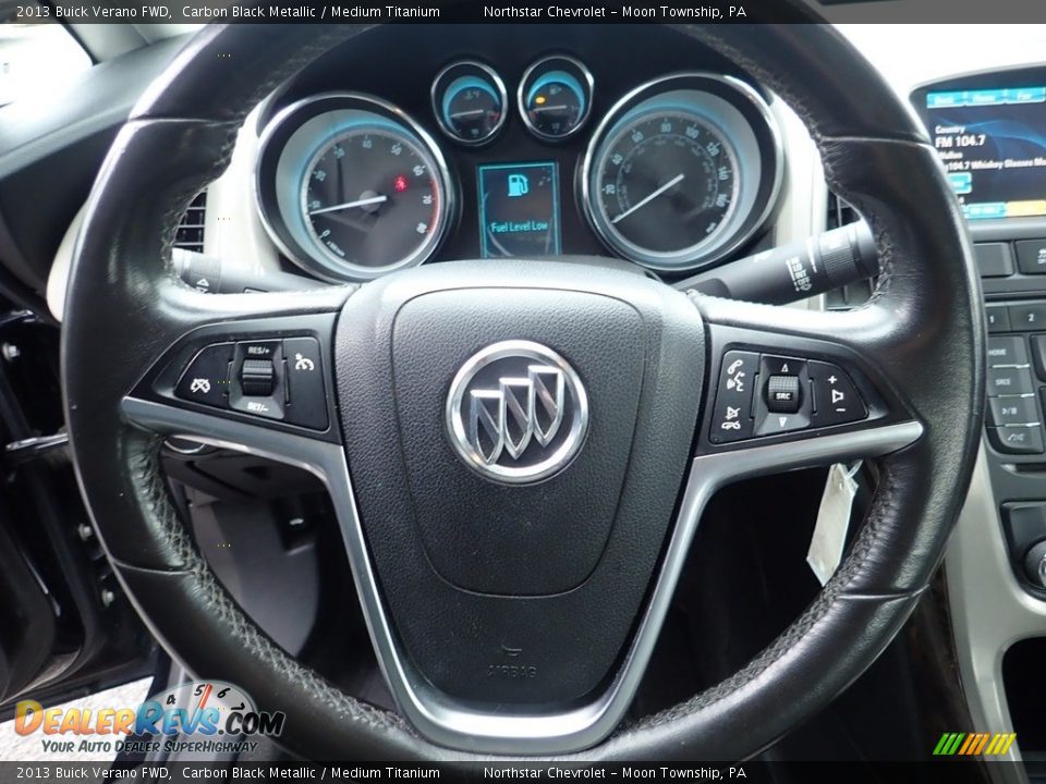 2013 Buick Verano FWD Carbon Black Metallic / Medium Titanium Photo #12