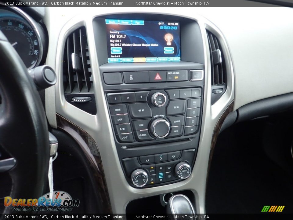 2013 Buick Verano FWD Carbon Black Metallic / Medium Titanium Photo #13