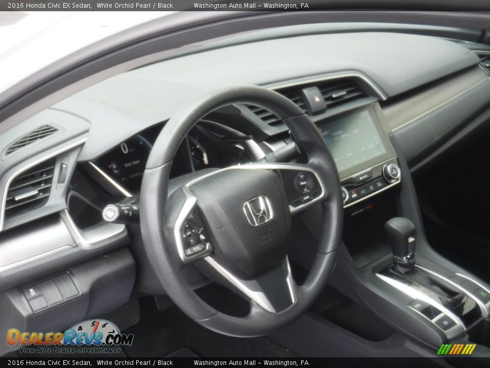 2016 Honda Civic EX Sedan White Orchid Pearl / Black Photo #12