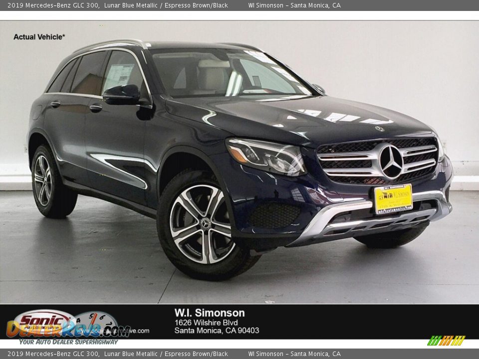 2019 Mercedes-Benz GLC 300 Lunar Blue Metallic / Espresso Brown/Black Photo #1