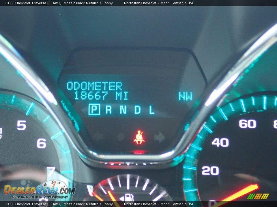 2017 Chevrolet Traverse LT AWD Mosaic Black Metallic / Ebony Photo #29