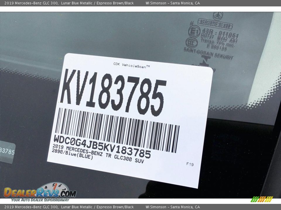 2019 Mercedes-Benz GLC 300 Lunar Blue Metallic / Espresso Brown/Black Photo #11