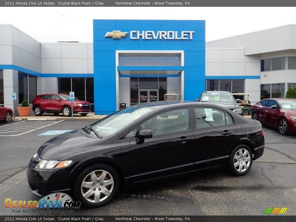 2011 Honda Civic LX Sedan Crystal Black Pearl / Gray Photo #1
