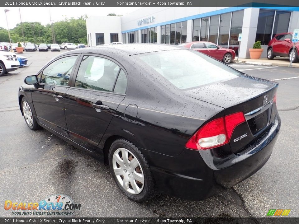 2011 Honda Civic LX Sedan Crystal Black Pearl / Gray Photo #4
