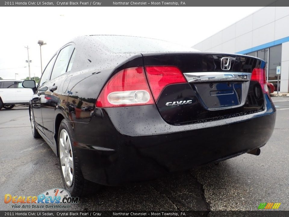 2011 Honda Civic LX Sedan Crystal Black Pearl / Gray Photo #5