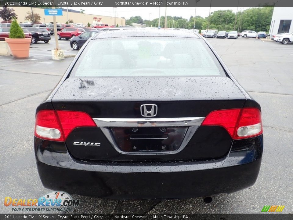 2011 Honda Civic LX Sedan Crystal Black Pearl / Gray Photo #6