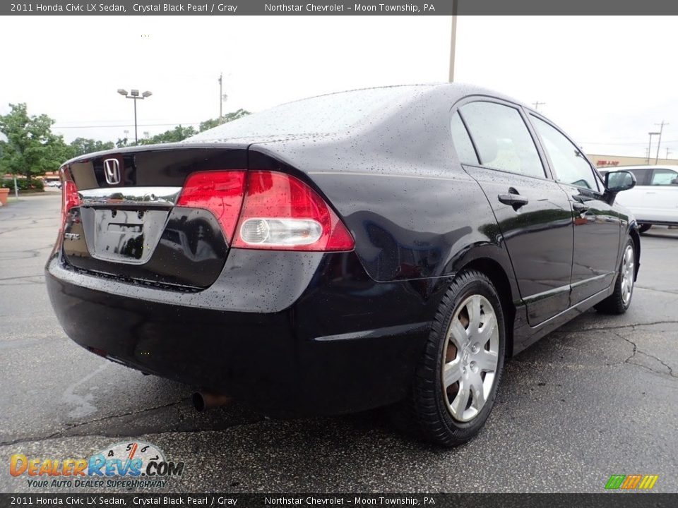 2011 Honda Civic LX Sedan Crystal Black Pearl / Gray Photo #7