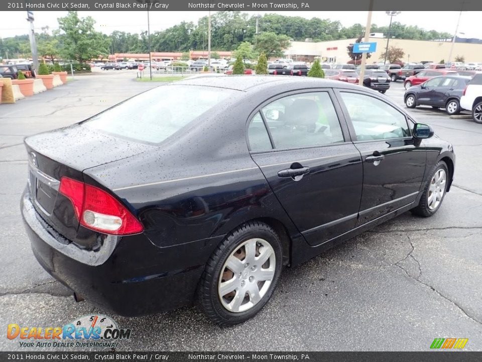 2011 Honda Civic LX Sedan Crystal Black Pearl / Gray Photo #8
