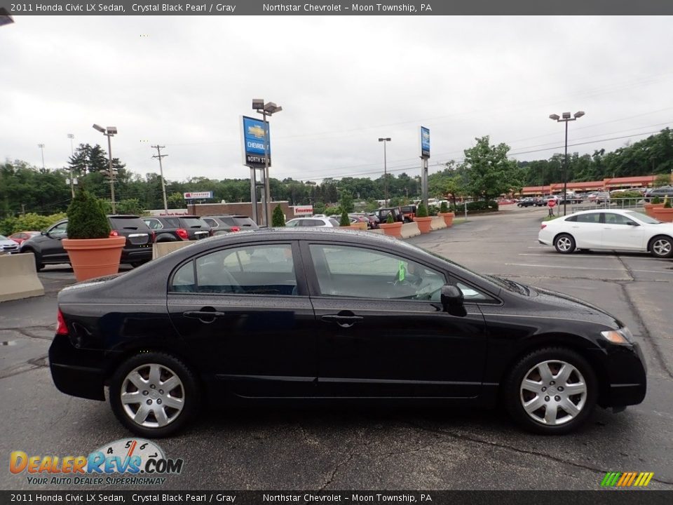 2011 Honda Civic LX Sedan Crystal Black Pearl / Gray Photo #9