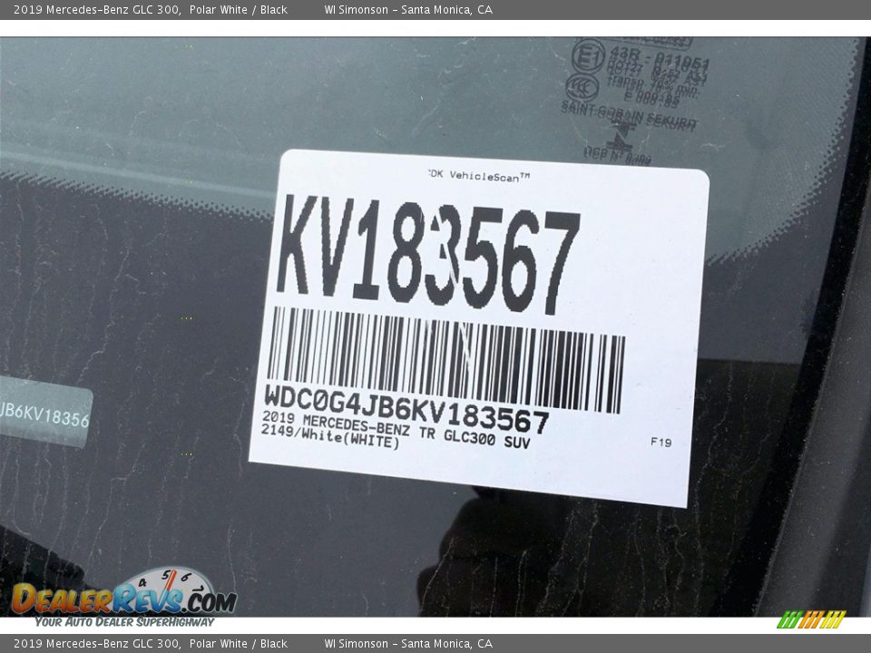 2019 Mercedes-Benz GLC 300 Polar White / Black Photo #11