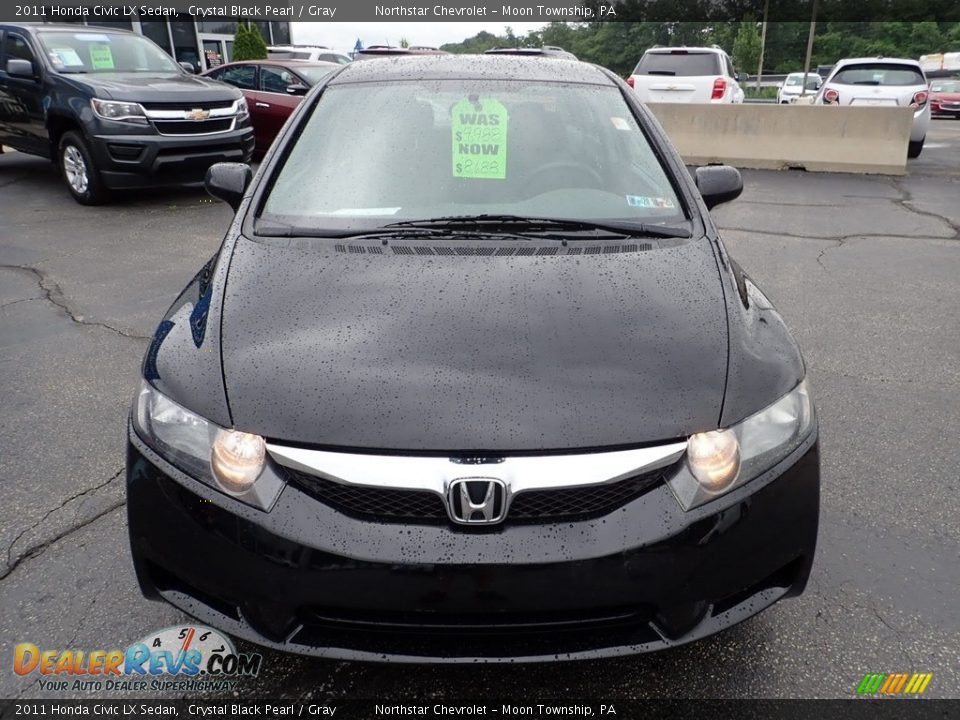 2011 Honda Civic LX Sedan Crystal Black Pearl / Gray Photo #12