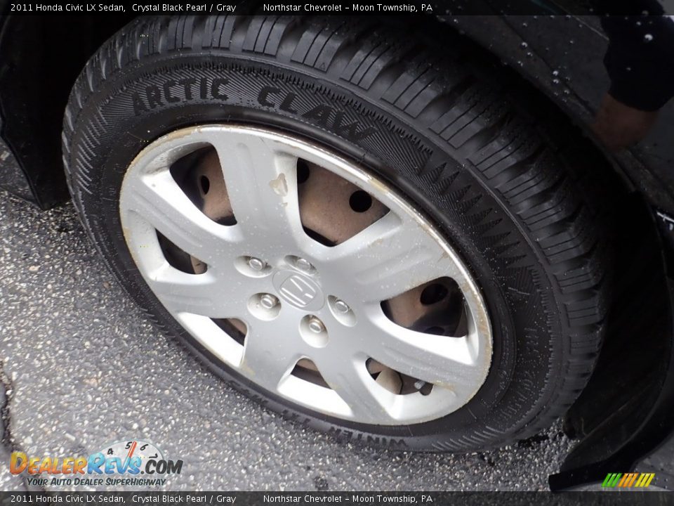 2011 Honda Civic LX Sedan Crystal Black Pearl / Gray Photo #13