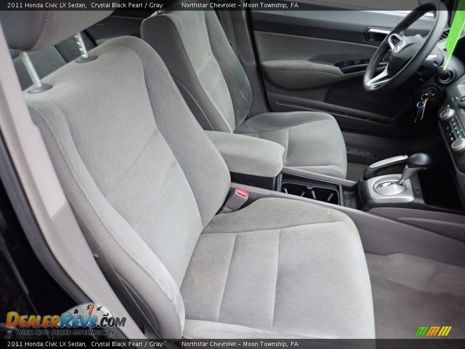 2011 Honda Civic LX Sedan Crystal Black Pearl / Gray Photo #14