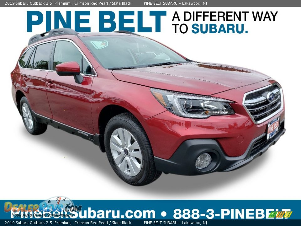 2019 Subaru Outback 2.5i Premium Crimson Red Pearl / Slate Black Photo #1