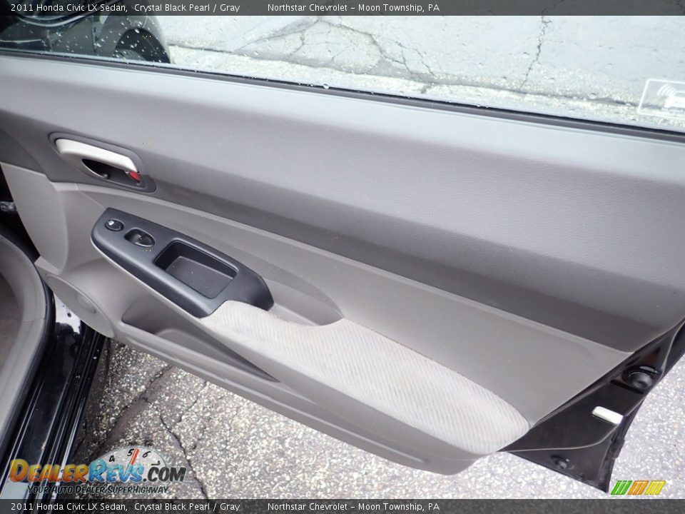 2011 Honda Civic LX Sedan Crystal Black Pearl / Gray Photo #16