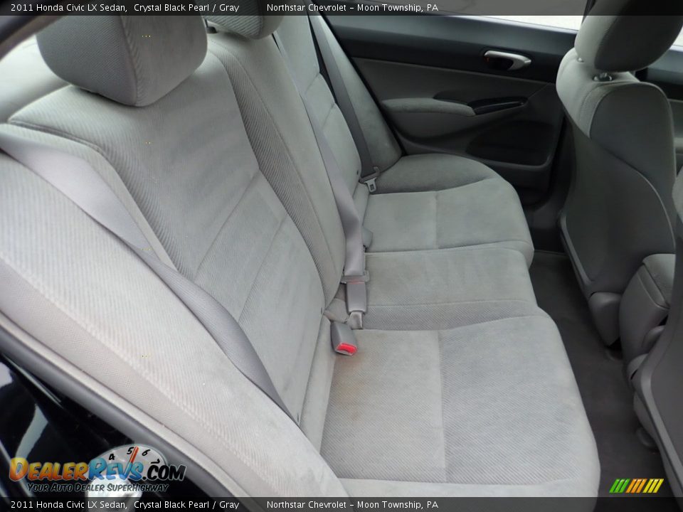 2011 Honda Civic LX Sedan Crystal Black Pearl / Gray Photo #17