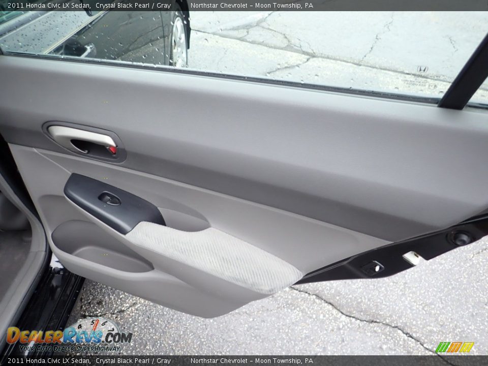 2011 Honda Civic LX Sedan Crystal Black Pearl / Gray Photo #18