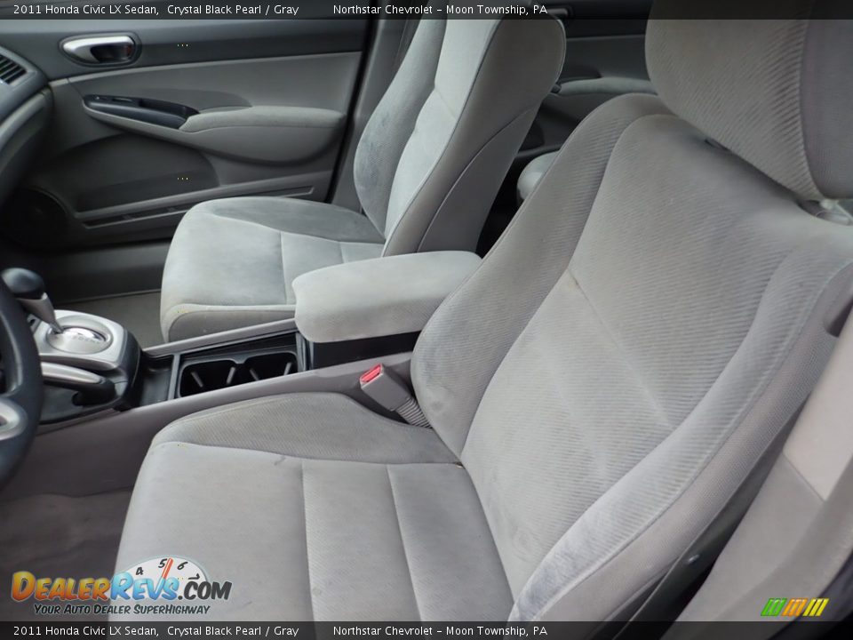 2011 Honda Civic LX Sedan Crystal Black Pearl / Gray Photo #19