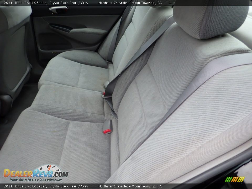 2011 Honda Civic LX Sedan Crystal Black Pearl / Gray Photo #20