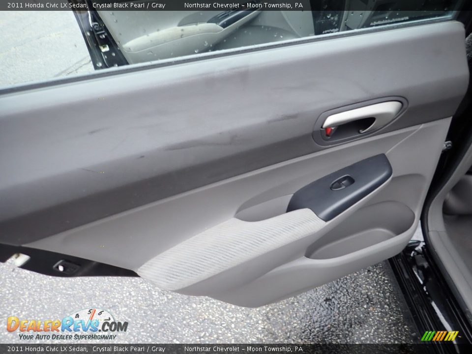 2011 Honda Civic LX Sedan Crystal Black Pearl / Gray Photo #22
