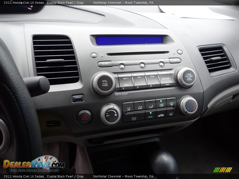 2011 Honda Civic LX Sedan Crystal Black Pearl / Gray Photo #28