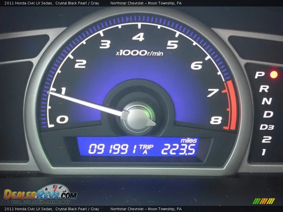 2011 Honda Civic LX Sedan Crystal Black Pearl / Gray Photo #30
