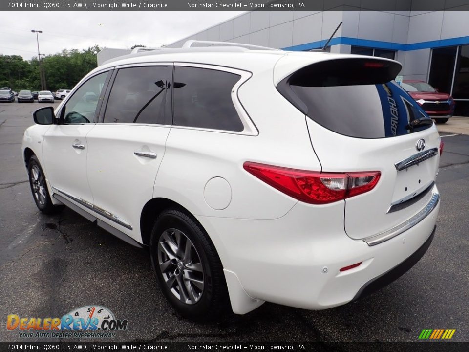 2014 Infiniti QX60 3.5 AWD Moonlight White / Graphite Photo #4