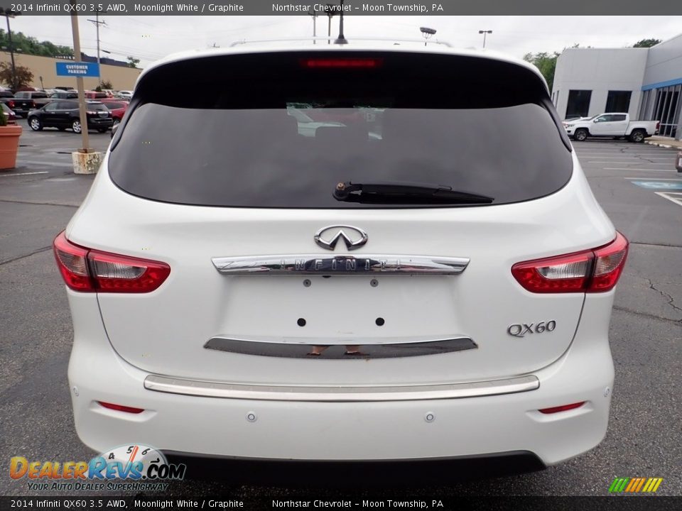 2014 Infiniti QX60 3.5 AWD Moonlight White / Graphite Photo #6