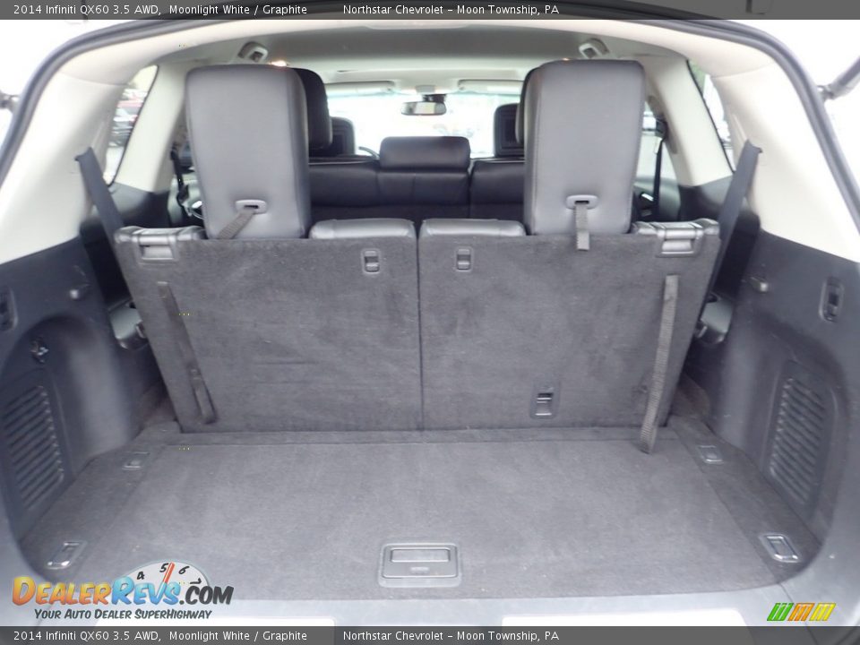 2014 Infiniti QX60 3.5 AWD Moonlight White / Graphite Photo #7