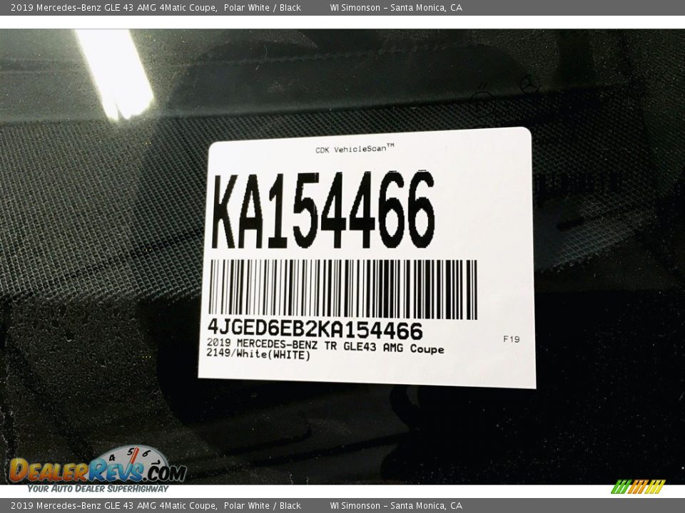 2019 Mercedes-Benz GLE 43 AMG 4Matic Coupe Polar White / Black Photo #12