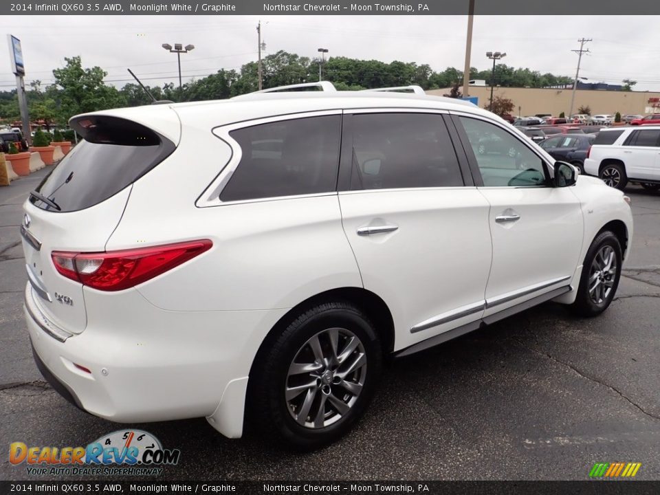2014 Infiniti QX60 3.5 AWD Moonlight White / Graphite Photo #9