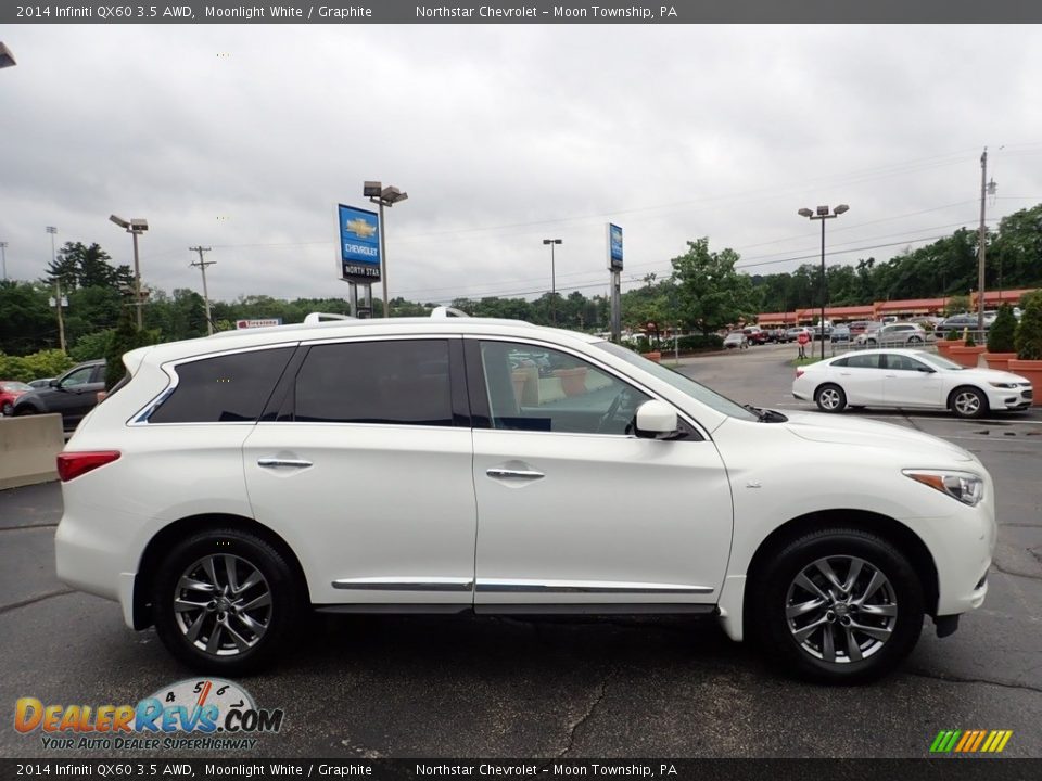 2014 Infiniti QX60 3.5 AWD Moonlight White / Graphite Photo #10